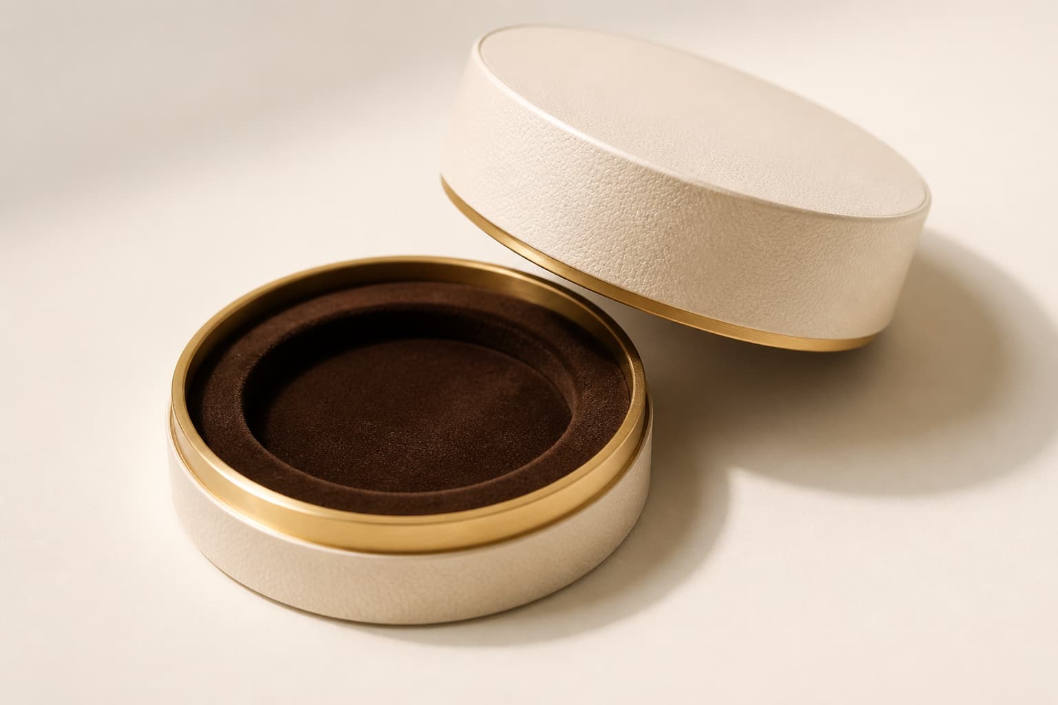Round bangle box with circular velvet well