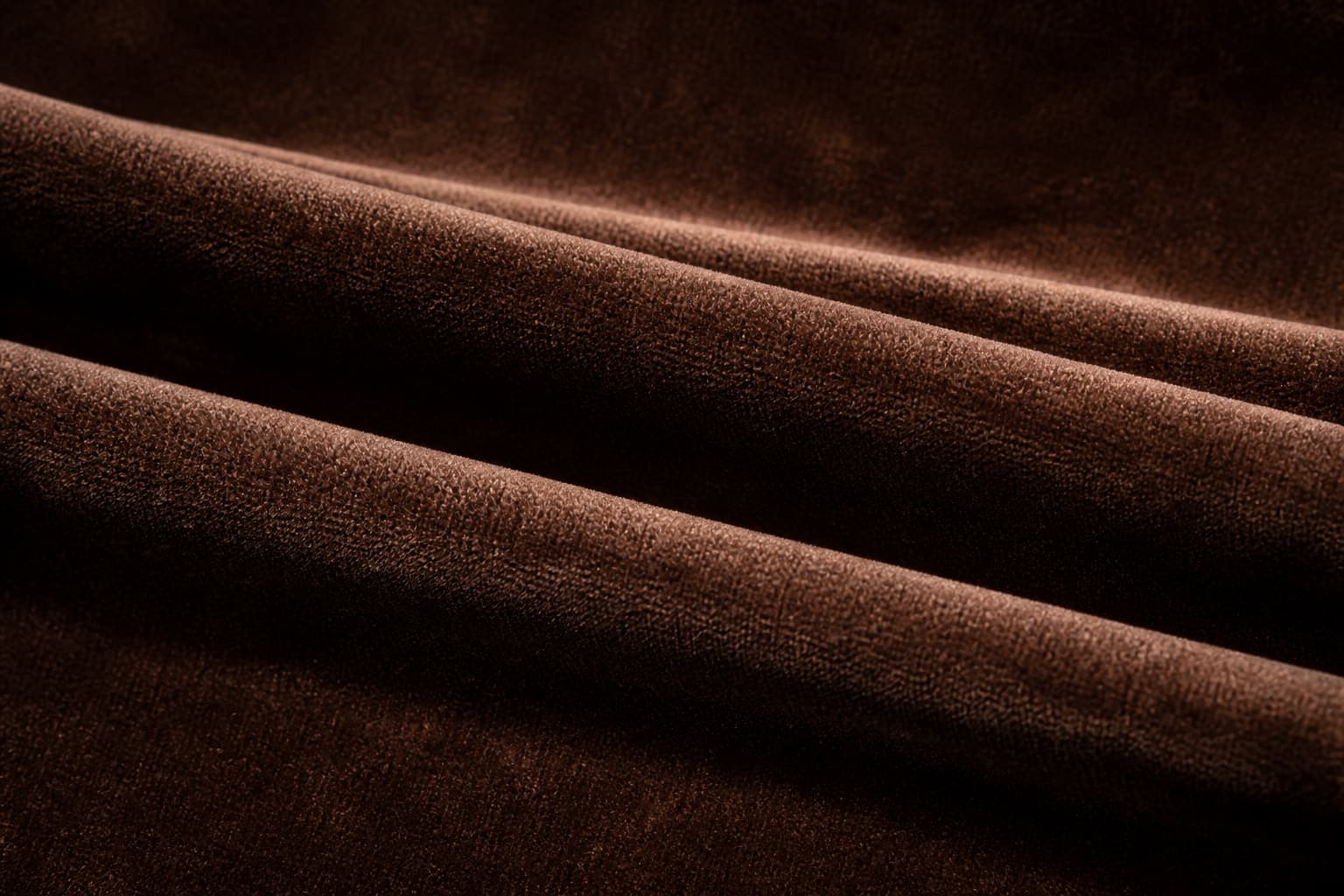Close-up of espresso velvet used in jewellery box interiors