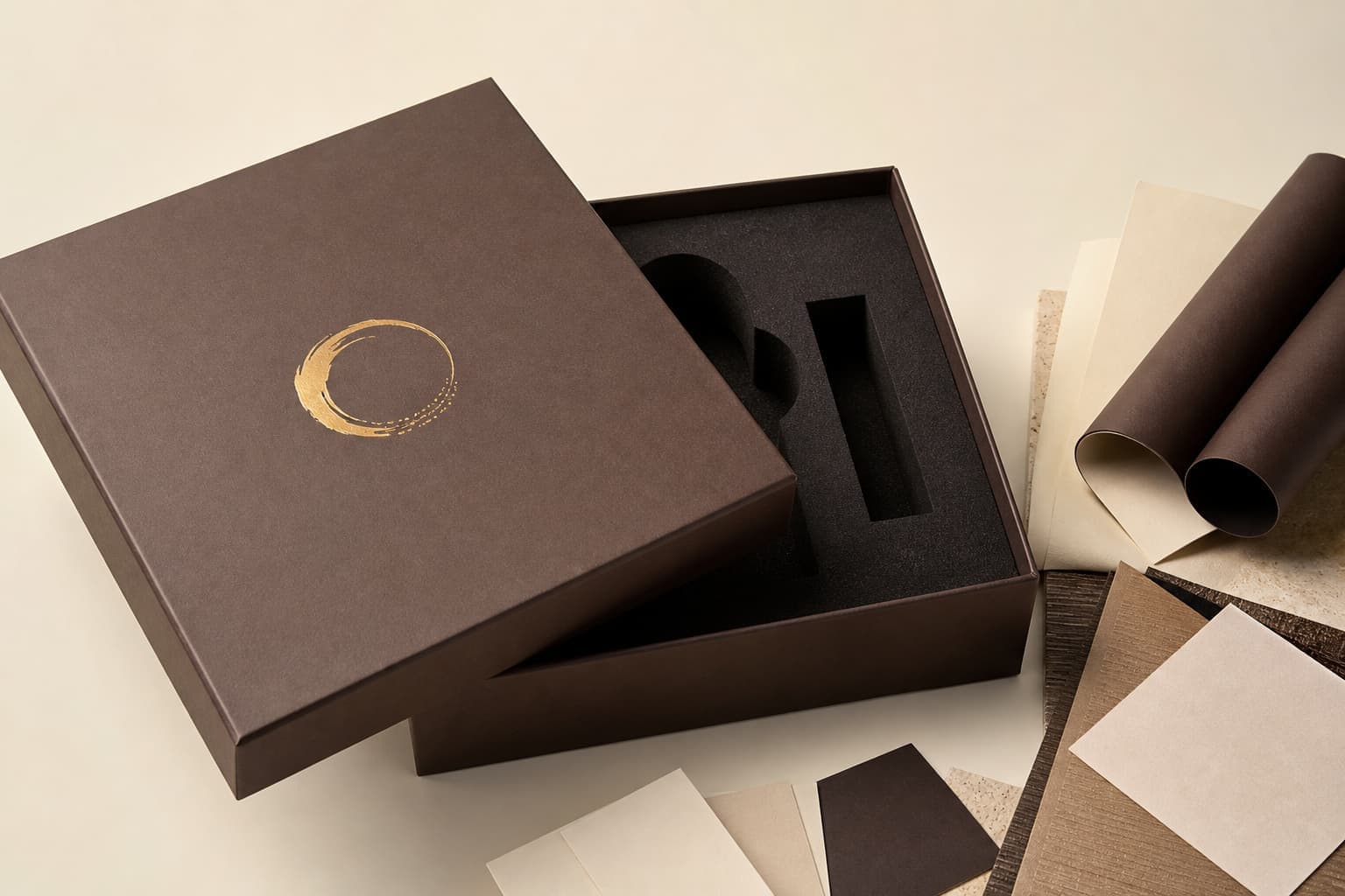 Custom packaging with foil finishing and insert work